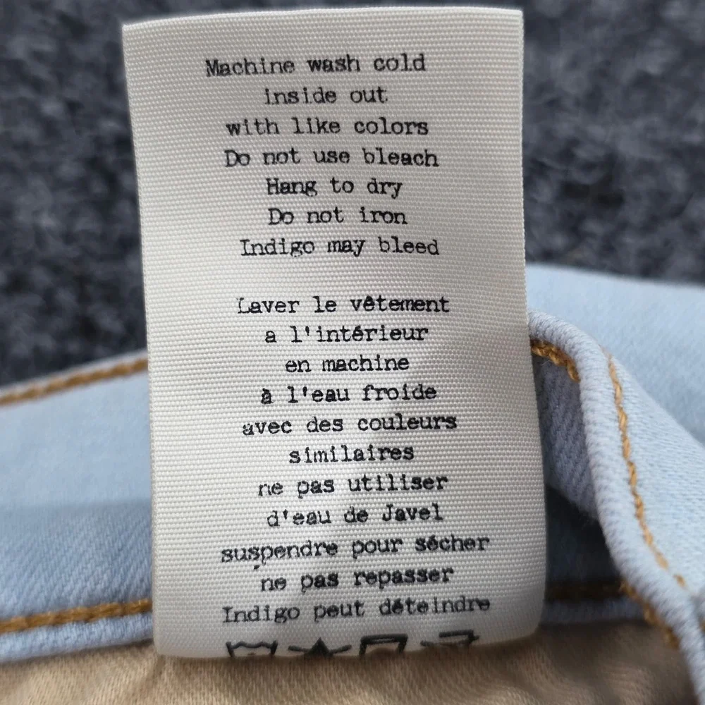 Rag & Bone Skinny Jeans Clean Chaseys Light Wash Denim 29 Blue Womens‎ USA Made